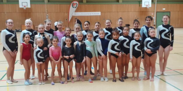 Die Gymnastinnen der TG Bobstadt bei den Gau-Gymnastik-Meisterschaften. Foto: oh
