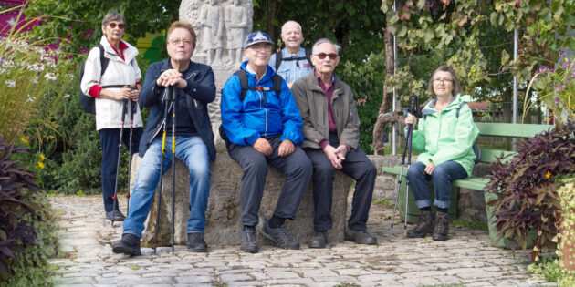 Wanderten insgesamt 65 Kilometer: Irmlinde Keilmann, Wener Filß, Jürgen Heise, Dieter Siebel, Heinz Keilmann und Ruth Keinz (v.l). Foto: oh