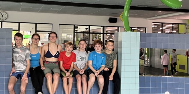 Strahlende Gesichter beim Schwimmteam der SG Neptun Lampertheim: In Grünstadt konnten tolle Ergebnisse erzielt werden. Foto: oh