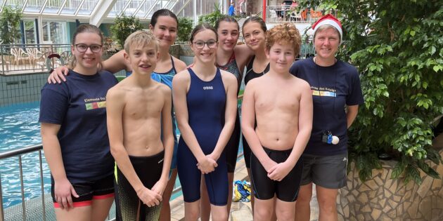 xAuch am Jahresende zeigten die Schwimmerinnen und Schwimmer der SG Neptun ihr Können. Foto: oh