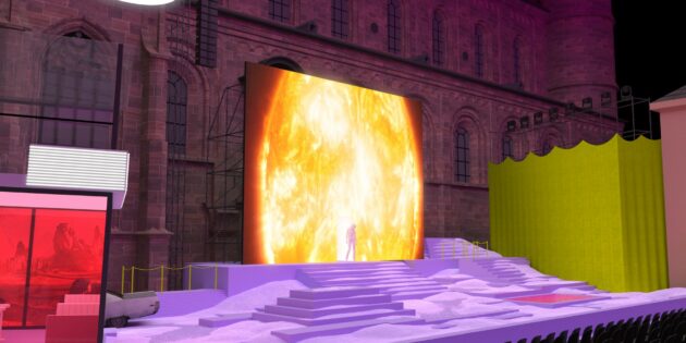 Das monumentale Bühnenbild für die Inszenierung von Pınar Karabulut wird Michela Flück gestalten. Die Künstlerin Susanne Steinmassel gestaltet die monumentale Videoinstallation. Foto: Michela Flück und Daniel Felgendreher