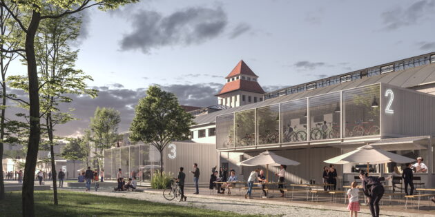 Illustration des Alten Schlachthofes in neuem Gewand. Copyright: Lengfeld & Wilisch