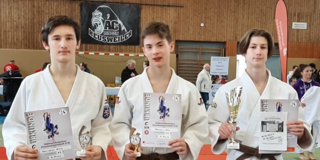 Drei Südwestdeutsche Meister für den 1. Judo-Club Bürstadt