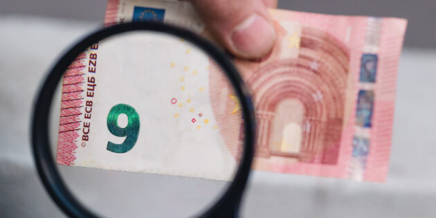 Aus 10 mach 9: Die Inflation sorgt für einen enormen „Rutsch-Effekt“ beim Euro. „Monat für Monat steckt weniger Power in der Lohntüte“, so die Gewerkschaft Nahrung-Genuss-Gaststätten. Die NGG Darmstadt und Mainz fordert Unternehmen im Kreis Bergstraße daher auf, eine Inflationsausgleichsprämie zu zahlen. Fotomontage: NGG | Tobias Seifert
