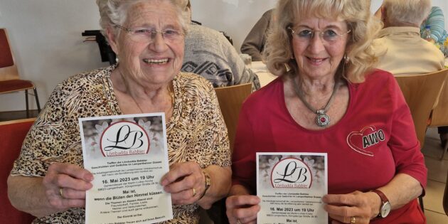 Die Lampertheimer AWO-Vorsitzende Walburga Jung und die AWO-Vorsitzende aus Hamm, Ursula Orth freuen sich über das gelungene Treffen. Foto: oh