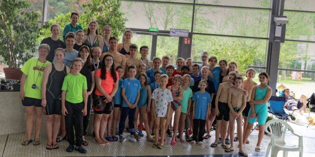 Überzeugten in heimischer Halle: Die Schwimmerinnen und Schwimmer der SG Neptun Lampertheim. Foto: oh