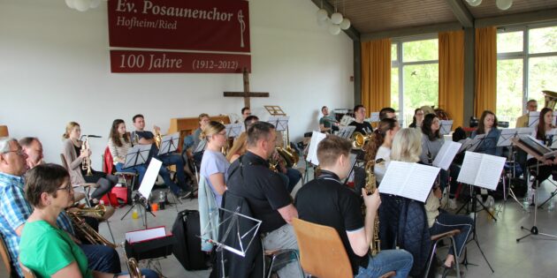 Die Mitglieder des evangelischen Posaunenchor Hofheim profitierten vom ganztägigen Workshop. Foto: oh