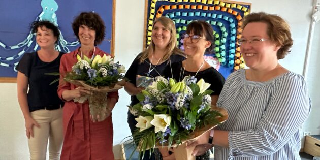 Konstanze Schneider, Ingrid Fehr, Yvonne Lenyi, Susanne Schmidt und Claudia Wagner (v. l.) freuen sich über die erfolgreiche Entwicklung des Fördervereins. Foto: oh