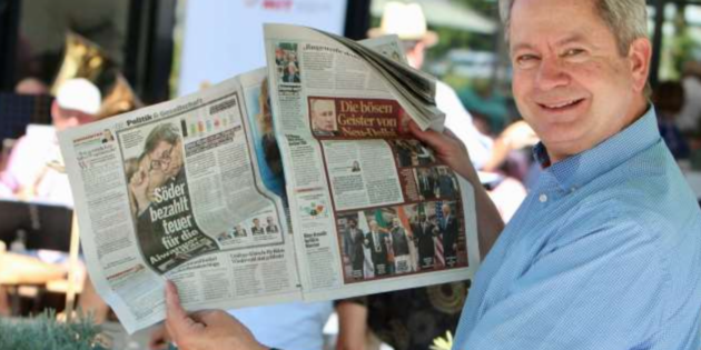 Zeichnete wie immer mit klarer politischer Kante ein Bild zur politischen Lage: MIT-Kreisvorsitzender Wilkes beim Sommerfest in Lampertheim. Foto: MIT
