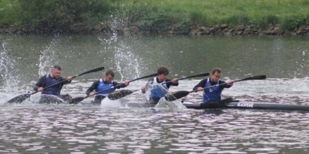 Siegreich war der K4 der Jugend und Junioren in Belgien am Start. Foto: oh