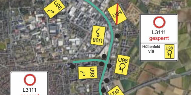 Vollsperrung der Landesstraße erforderlich