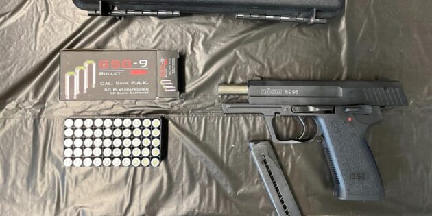 Sichergestellte Gaspistole.  Foto: Polizei
