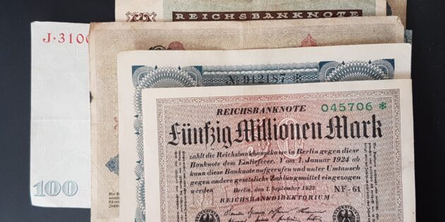 Diese Geldscheine erinnern eindrucksvoll an das Inflationsjahr. Foto: oh