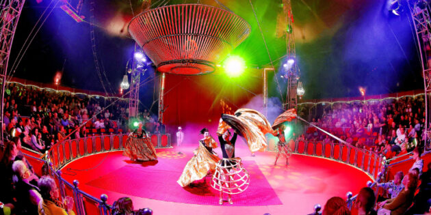 Eine funkelnde Weihnachtsshow für die ganze Familie präsentiert der Circus Cristallo unter der beeindruckenden Kuppel eines 22 Meter hohen Zeltes. Foto: Rudolf Uhrig