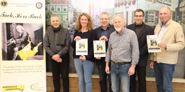 Sie freuen sich auf die Galavorstellung: Joachim Sum, Sally Uhlmann, Gottfried Störmer, Karl Hans Geil, Dr. Nikolaus Selzer und Manfred Salber (von links).