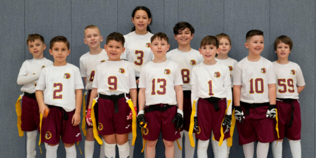 Gegen die Golden Dragons gewann die U10 mit 32:31 Punkten. Foto: Manfred Hill / Bürstadt Redskins