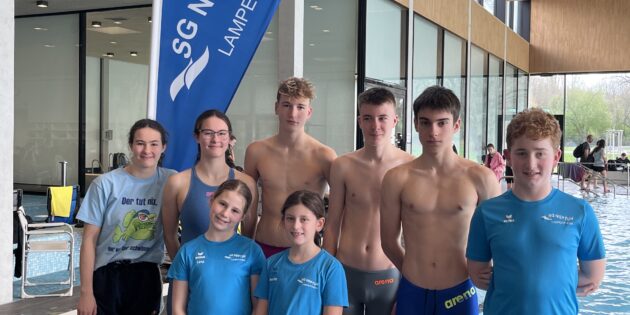 Das Lampertheimer Schwimm-Team behauptete sich trotz starker Konkurrenz beim Wettkampf in Darmstadt.  Foto: oh